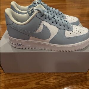 Nike Air Force 1 Low in Light Blue and White